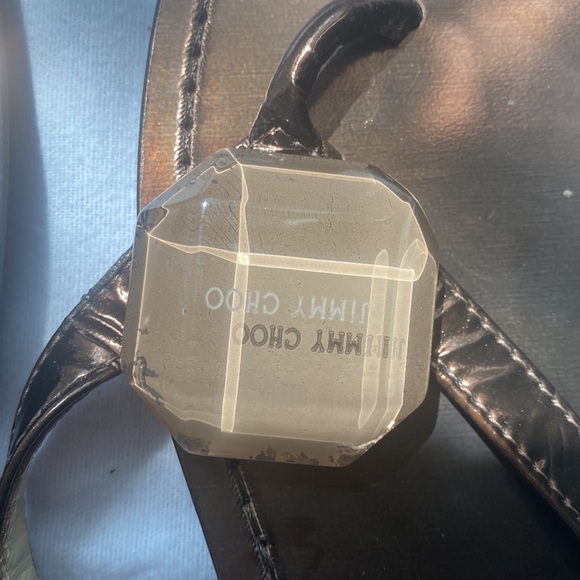 Jimmy Choo Wilma Bronze Metallic Sandal Flip flop 40 - Picture 3 of 5